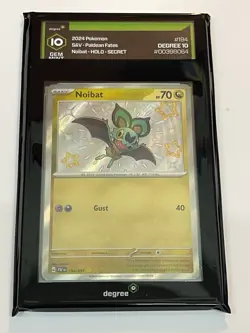2024 POKEMON PAF EN-PALDEAN FATES SHINY RARE #194 NOIBAT Degree 10 Gem Mint - Image 1
