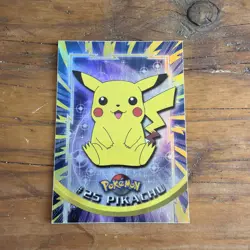 Pikachu #25 Topps Black Label TV Animation Edition Holo Pokemon TCG 1999 NM - Image 1