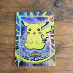 Pikachu #25 Topps Black Label TV Animation Edition Holo Pokemon TCG 1999 NM - Image 2