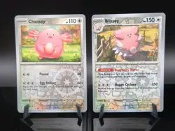 Pokemon Chansey 144/198 Blissey 145/198 Scarlet & Violet Base Set Reverse Holo - Image 1