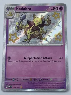 Kadabra 149/091 Pokemon TCG: Scarlet & Violet Paldean Fates Shiny Rare Holo - Image 1