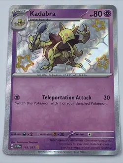 Kadabra 149/091 Pokemon TCG: Scarlet & Violet Paldean Fates Shiny Rare Holo - Image 2