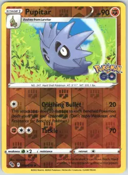 Pupitar 038/078 Uncommon Pokemon GO Pokemon Reverse Holo NM - Image 1