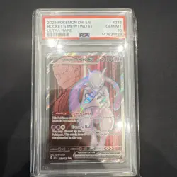 Team Rocket's Mewtwo ex 213 Ultra Rare Pokemon Destined Rivals PSA 10 - Image 2