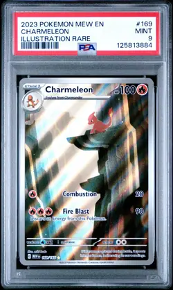 2023 POKEMON MEW EN-151 ILLUSTRATION RARE #169 CHARMELEON PSA 9 - Image 1