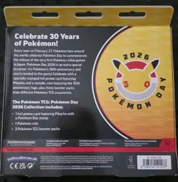 Pokemon Day 2026 30th Anniversary Pikachu Card Coin Mega Evolution Booster Box - Image 2