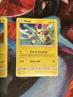 Pokemon 2 Card Lot Minun 54/168 & Plusle 53/168 Non-holo 2018 Celestial Storm Lp - Image 3