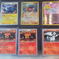 Pokemon TCG 9 Card Lot Magnezone Arcanine Carvanha Uxie Emboar Holo - Image 2