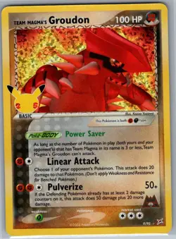 Team Magma's Groudon 9/95 Celebrations: Classic Collection - Pokemon Card - NM - Image 1