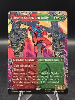 Scarlet Spider, Ben Reilly 0214 Borderless Rar Marvel's Spider-Man MTG NM - Image 1