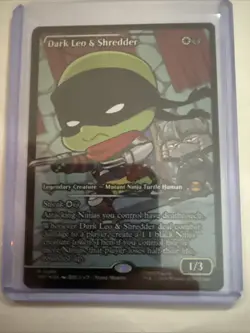 Dark Leo & Shredder (Showcase) Teenage Mutant Ninja Turtles Foil MTG #0289 - Image 1