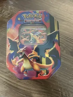 Pokemon TCG Mega Charizard EX Tin New and Sealed - Image 1