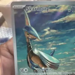 Pokemon Skarmory 209/191 Sv08 Surging Sparks Illustration Rare Holo 110HP - Image 2