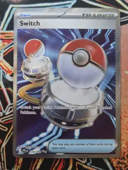 Pokemon TCG Switch 123/094 Full Art Ultra Rare Trainer Phantasmal Flames - Image 1