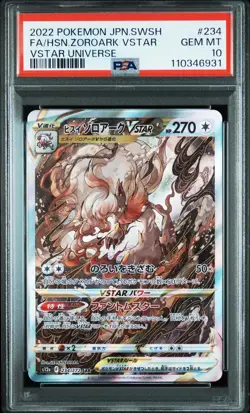 PSA 10 Hisuian Zoroark Vstar 234/172 - Vstar Universe Pokemon Japanese - GEM MT - Image 1