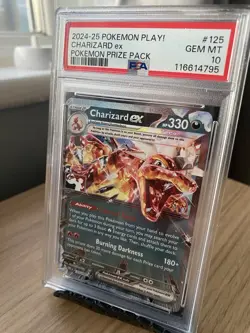 2024-25 Pokemon Play! Charizard ex Pokemon Prize Pack 125 PSA GEM MT 10 - Image 4