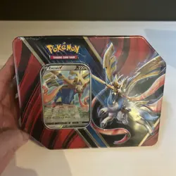 2020 Pokemon TCG Zacian V Legends of Galar W/ Tin Case NEW Sealed Five Packs - Image 1
