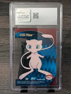 Pokemon Topps Mew Clear PC7 Series 3 CGC 8.5 NM/MINT+ - Image 2