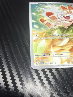 Pokemon TCG Scorbunny 225/217 IR Ascended Heroes Pack Fresh 10 Contender - Image 2