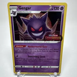 Pokemon Gengar SWSH241 Lost Origin Prerelease Holo Black Star Promo NM - Image 2