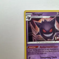 Pokemon Gengar SWSH241 Lost Origin Prerelease Holo Black Star Promo NM - Image 3