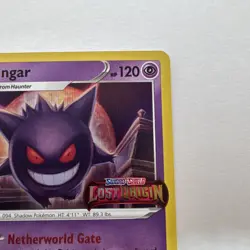 Pokemon Gengar SWSH241 Lost Origin Prerelease Holo Black Star Promo NM - Image 4
