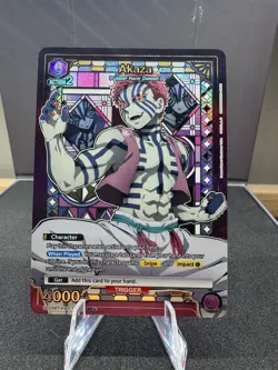 Union Arena Demon Slayer Akaza UA05BT/KMY-1-052 SR ☆ Parallel Holo - Image 1