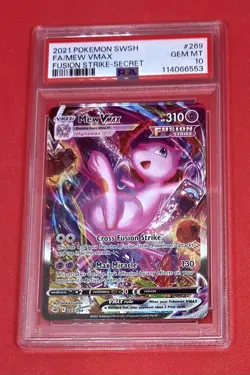 2021 POKEMON SWSH FUSION STRIKE SECRET #269 FULL ART/MEW VMAX ENGLISH PSA 10 - Image 2