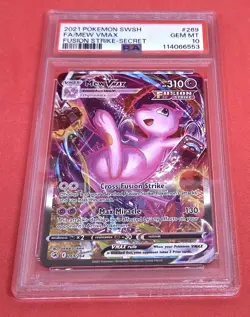 2021 POKEMON SWSH FUSION STRIKE SECRET #269 FULL ART/MEW VMAX ENGLISH PSA 10 - Image 4