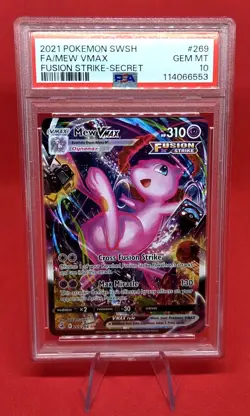 2021 POKEMON SWSH FUSION STRIKE SECRET #269 FULL ART/MEW VMAX ENGLISH PSA 10 - Image 5