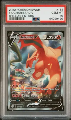 Pokemon PSA 10 Charizard V 154/172 Brilliant Stars Alt Art (Sword & Shield) - Image 1