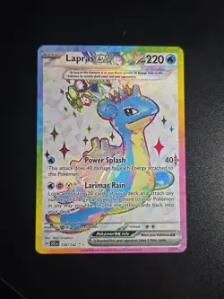 Lapras EX 158/142 Full Art Ultra Stellar Crown SCR Pokemon Card NM - Image 1
