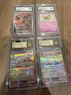 4-card Pokemon Slab Lot - Including Fidough, Gothorita, Sylveon - Image 1