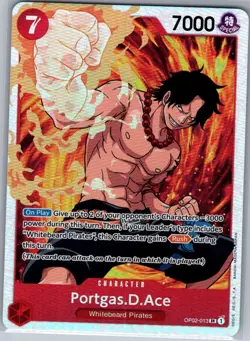 Portgas.D.Ace OP02-013 SR Paramount War - One Piece Card - NM - Image 1