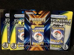 Sealed Pokemon Lot Presstine 4x Pokemon Blisters - 16 Cards + 1 Ultra Rare - Image 1