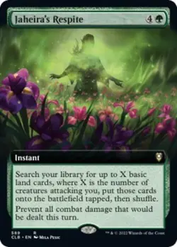 Jaheira's Respite (Extended Art) -Foil Light Play MTG - Image 1
