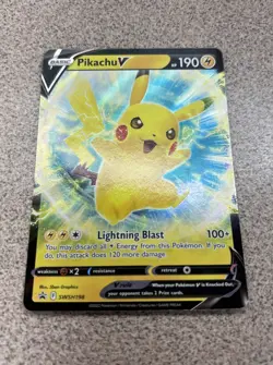 Pikachu V 🔥 SWSH Promo Holo SWSH198 Lightning Blast HP190 Pokemon Card 🔥 - Image 2