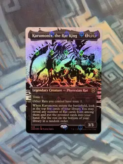 MTG Showcase Step-and-Compleat Foil Karumonix, the Rat King NM Unplayed Phyrexia - Image 1