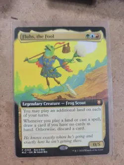 MTG Flubs, the Fool (Extended Art) Buy-A-Box Promo (356) - Bloomburrow Commander - Image 1