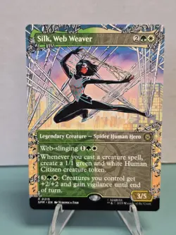 Silk, Web Weaver 0215 Regular (Borderless) Marvel's Spider-Man MTG NM SPM - Image 1