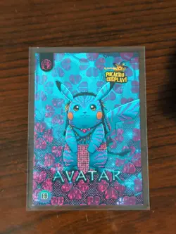 Avatar (Pikachu) #E9 Purple Holo Box Hit Electric Pikachu Cosplay Pokemon - Image 1