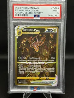 2023 Pokemon SWSH FA/Giratina VStar Crown Zenith Secret #GG69 PSA 9 MINT - Image 1