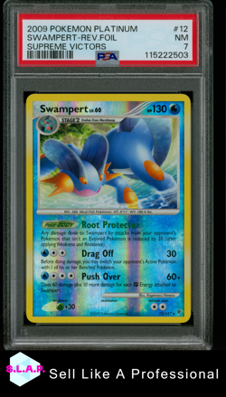 SWAMPERT-REV.FOIL SUPREME VICTORS POKEMON PLATINUM SUPREME VICTORS 2009 12 PSA 7 - Image 1