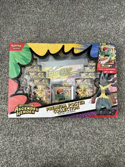 Pokemon TCG Ascended Heroes Premium Poster Collection Mega Lucario New Sealed - Image 1