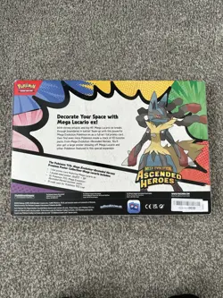 Pokemon TCG Ascended Heroes Premium Poster Collection Mega Lucario New Sealed - Image 2