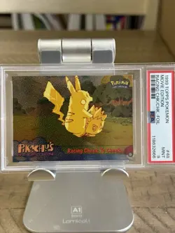 1999 Topps Pokemon Movie Foil “Racing Cheek to Cheek” Pikachu & Togepi PSA 9 - Image 3