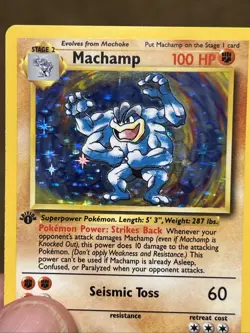 Pokemon Machamp 8/102 (1st Edition) Base (Never Played) *Near Mint* - Image 5