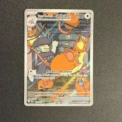 Pokemon TCG Team Rocket's Raticate 202/182 Destined Rivals Illustration Rare Ho… - Image 1