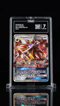 2017 POKEMON SUN & MOON #89 SOLGALEO GX TAG 7 #89 PSA - Image 1