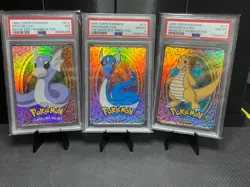 1999 Topps Pokemon The Movie Edition Rainbow Foil Dratini/Dragonair/Dragonite - Image 1